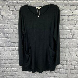 Simply‎ Noelle Black Tunic With Pockets L/XL